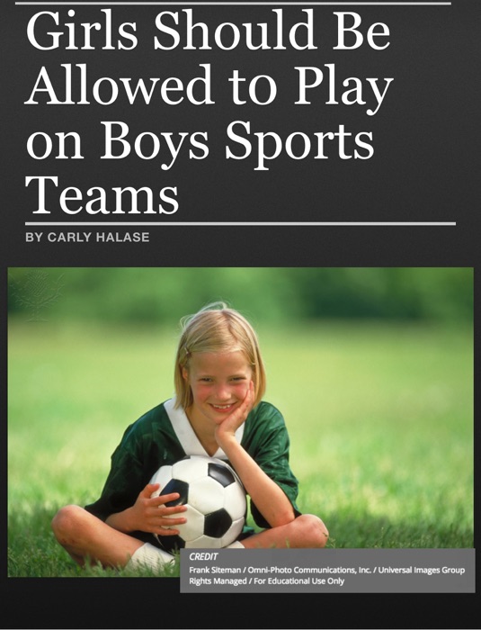 Girls Allowed To Play Sports