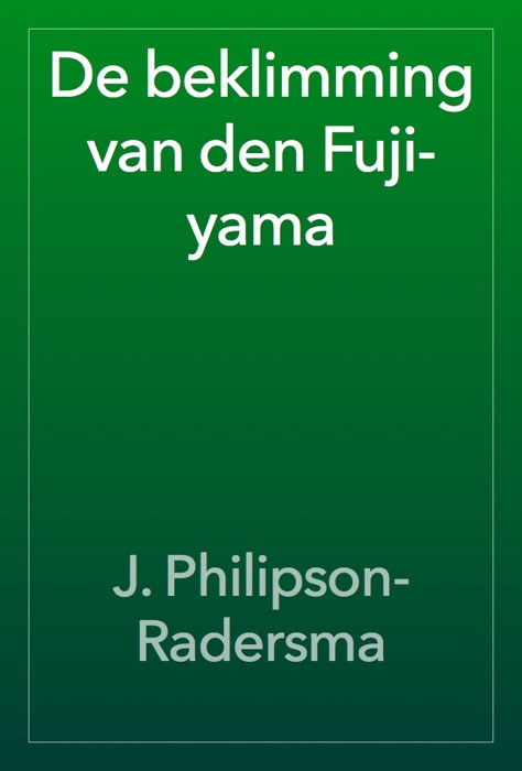 De beklimming van den Fuji-yama