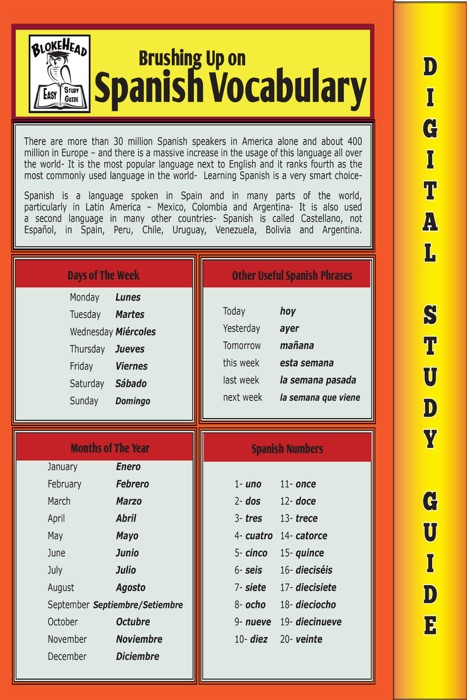 Spanish Vocabulary (Blokehead Easy Study Guide)