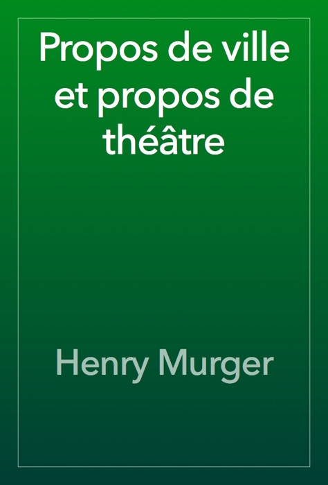 Propos de ville et propos de théâtre