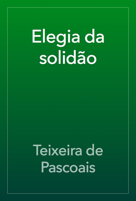 Elegia da solidão