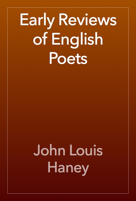 Early Reviews of English Poets