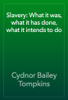 Slavery: What it was, what it has done, what it intends to do - Cydnor Bailey Tompkins