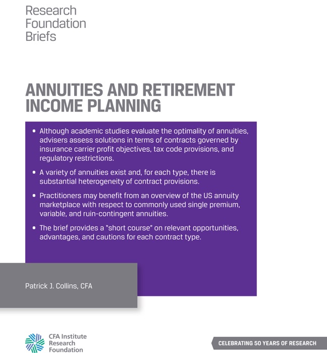 Annuities and Retirement Income Planning