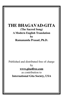 THE BHAGAVAD-GITA (The Sacred Song) A Modern English Translation - Ramananda Prasad Ph.D