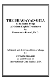 THE BHAGAVAD-GITA (The Sacred Song) A Modern English Translation