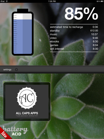 Battery Acid Lite - Free Battery Health Monitor for iPad screenshot 2