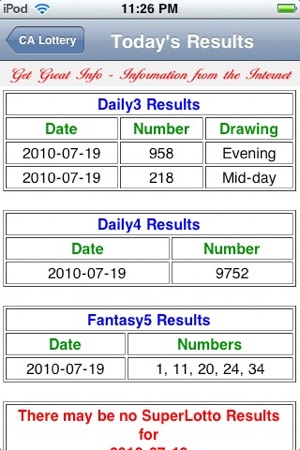 California Lottery Lite Results(圖2)-速報App