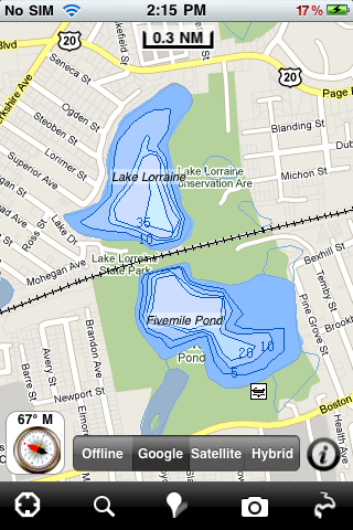 Massachusetts lakes chart GPS fishing Navigator screenshot 3
