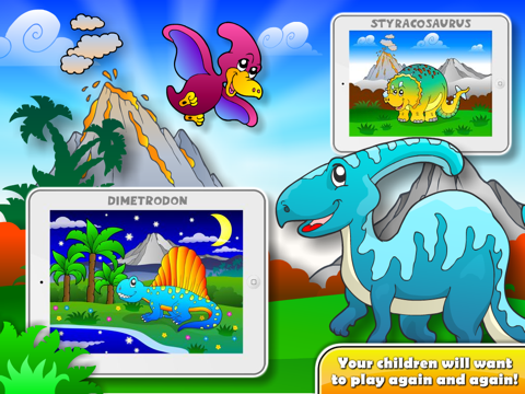Abby - Preschool Shape Puzzle - Dinosaurs screenshot 3