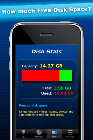 Disk Space & Memory Usage for iOS - FREE