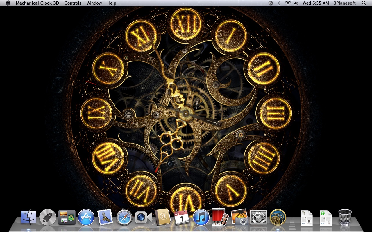 Screenshot do app Mechanical Clock 3D