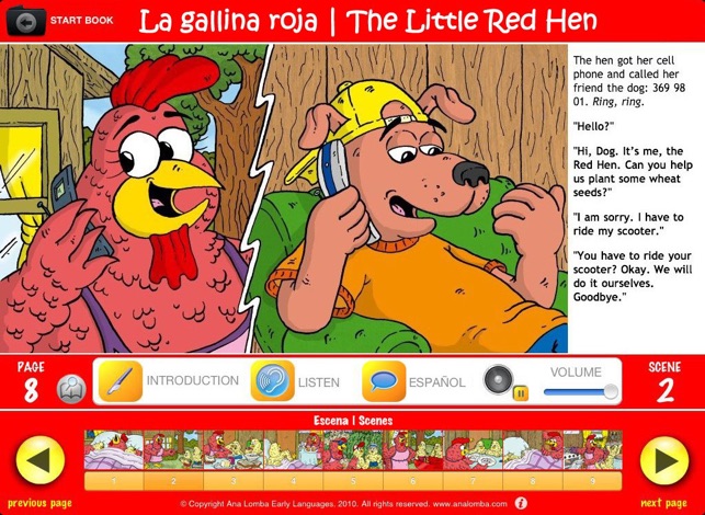 Ana Lomba – Inglés para niños: La gallina roja (Cuento bilin(圖5)-速報App