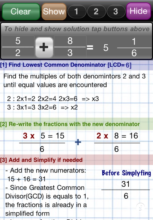 Fractions  Add & Subtract