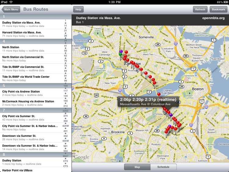 OpenMBTA for iPad