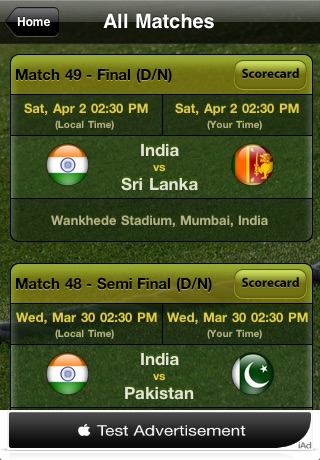 Cricket World Cup 2011 - History screenshot-3