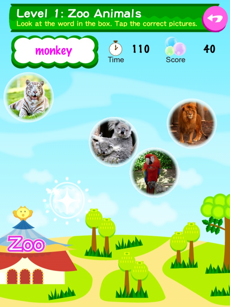 Vocabulary Catcher 2 - Zoo Animals, Farm Animals and Sea Animals screenshot 3