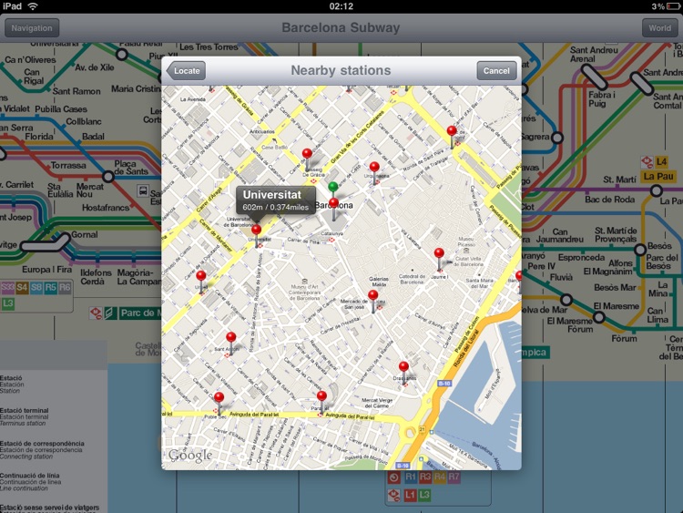 Barcelona Subway for iPad screenshot-4