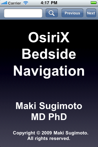 OsiriX Navigator screenshot 3