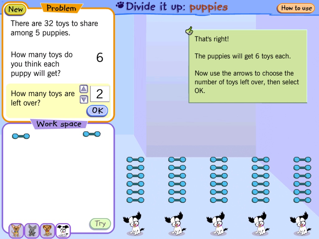 Divide it up: puppies screenshot 2