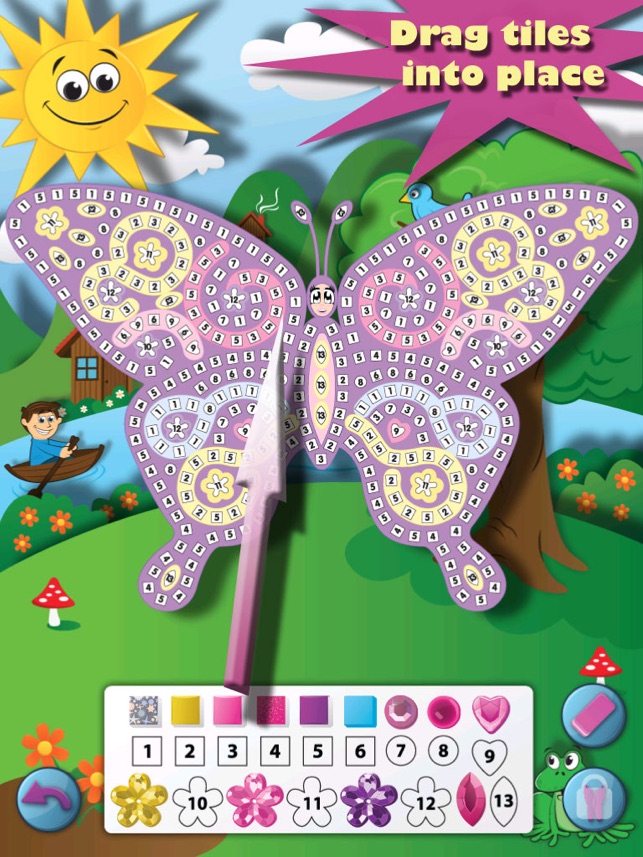 Sticky Mosaics Butterflies Lite(圖2)-速報App