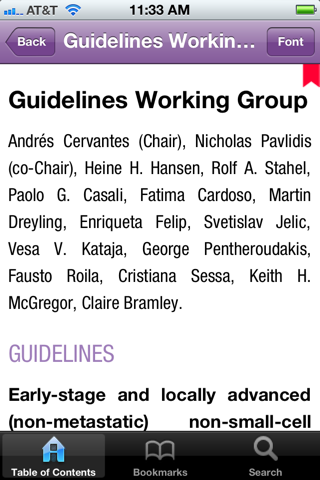 ESMO Pocket Guidelines: Lung Cancer – Mesothelioma – Clinical Practice Guidelines screenshot 4