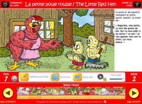 Ana Lomba – Anglais pour les enfants : La Poule Rousse (Histoire Bilingue Anglais-Français) screenshot 2