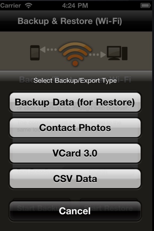 Contacts Air Backup (Backup, Restore, Export)