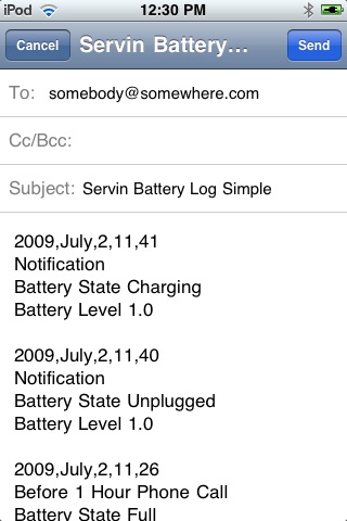 Battery Log Simple screenshot 4