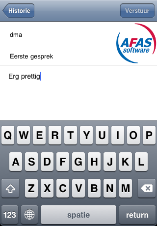 Bezoekverslag AFAS screenshot 2