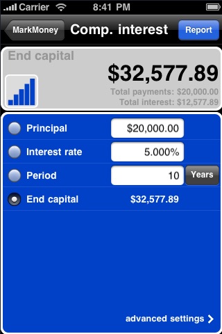 Compound Interest Calculator ✭ powered by MarkMoney ✭