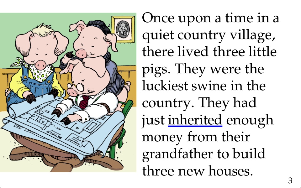 Three Little Pigs: The Wolf's Story - LAZ Reader [Level O–second grade] screenshot 2