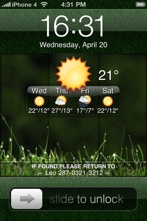 Weather Lock Screen Free by Splash Gene