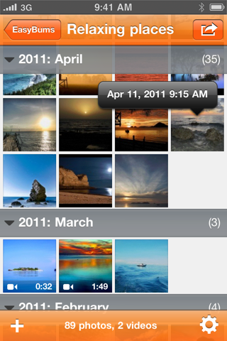 EasyBums ~ photo & video albums on the go! screenshot 3