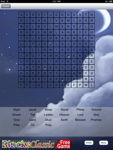 Bible Stories Word Search Old Testament HD AEdition screenshot 2