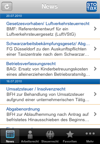 Stollfuß - Aktuelle News zum Steuer-, Arbeits- und Wirtschaftsrecht screenshot 2
