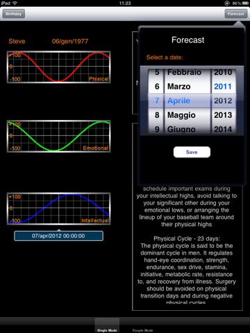 iBiorhythms HD screenshot 3