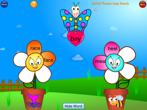 ABC Phonics Butterfly Long Vowels Free- First Grade Second Grade Learning Gameのおすすめ画像1