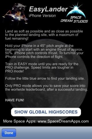 EasyLander the Apollo 11 Lander Game