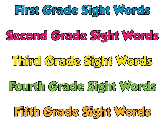 Sight Words Grade 1-5 HD