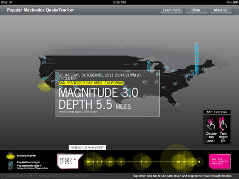 Popular Mechanics QuakeTracker screenshot 2