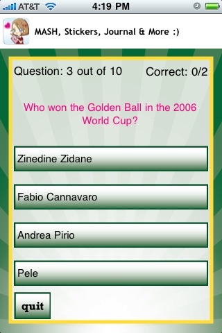 World Soccer Quizzle™ - Sports Trivia