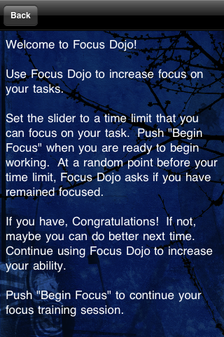 Focus Dojo screenshot 2