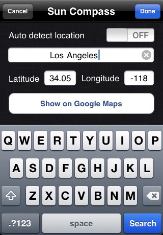 Sun Compass screenshot1