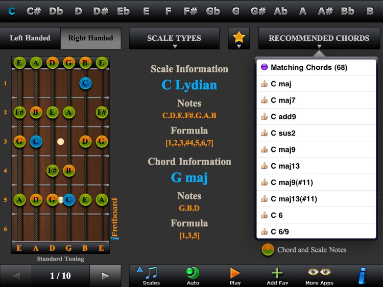 Guitar Scales, Arpeggios & Chord Finder