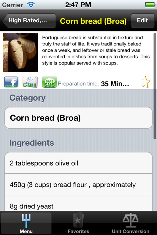 Bread Recipes for iPhone