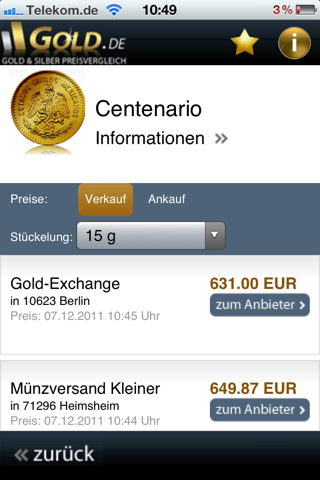 Gold.de screenshot 4