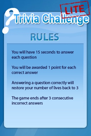 Trivia Challenge Lite screenshot-1