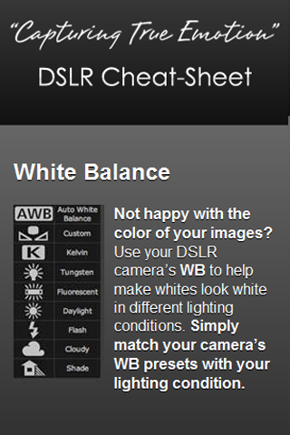 DSLR Photography Cheat Sheet screenshot 3