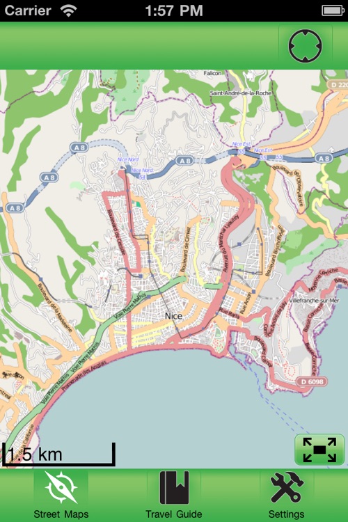 Nice (France) Offline Street Map